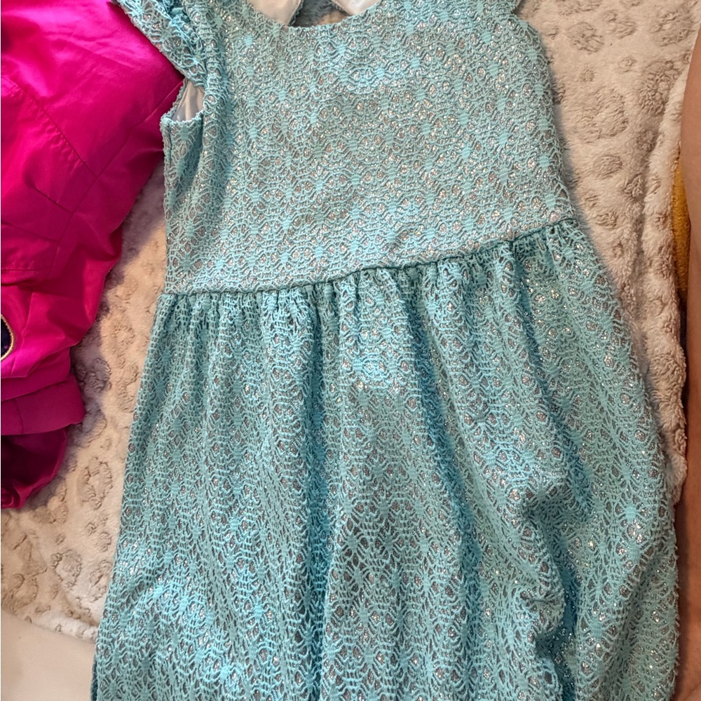 Speechless Turquoise Lace Kids Dress